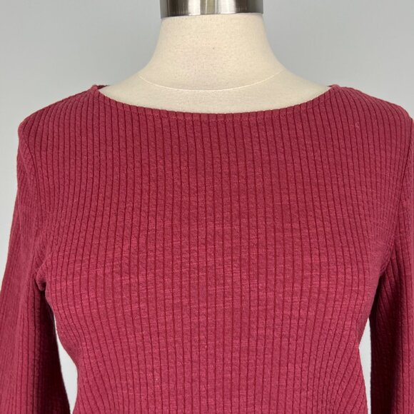 Anthropologie Porridge Womens Joan Bell Sleeve Top Wine Burgundy size Small - Picture 6 of 15
